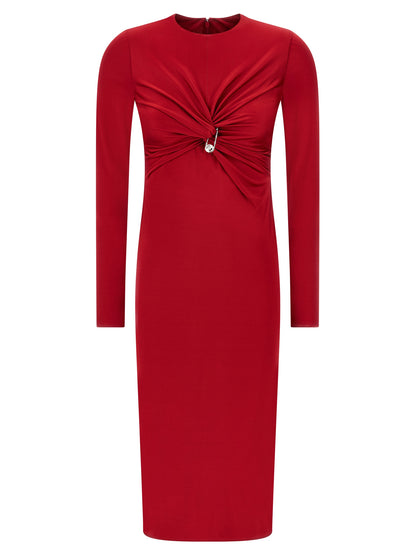 Vestido Midi De Viscosa Multicolor Modelo Versace
