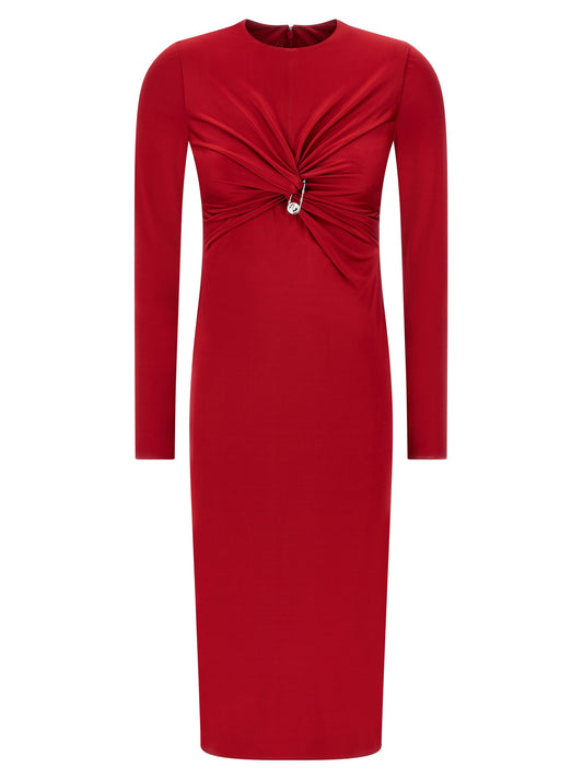 Vestido Midi De Viscosa Multicolor Modelo Versace
