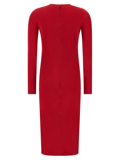 Vestido Midi De Viscosa Multicolor Modelo Versace