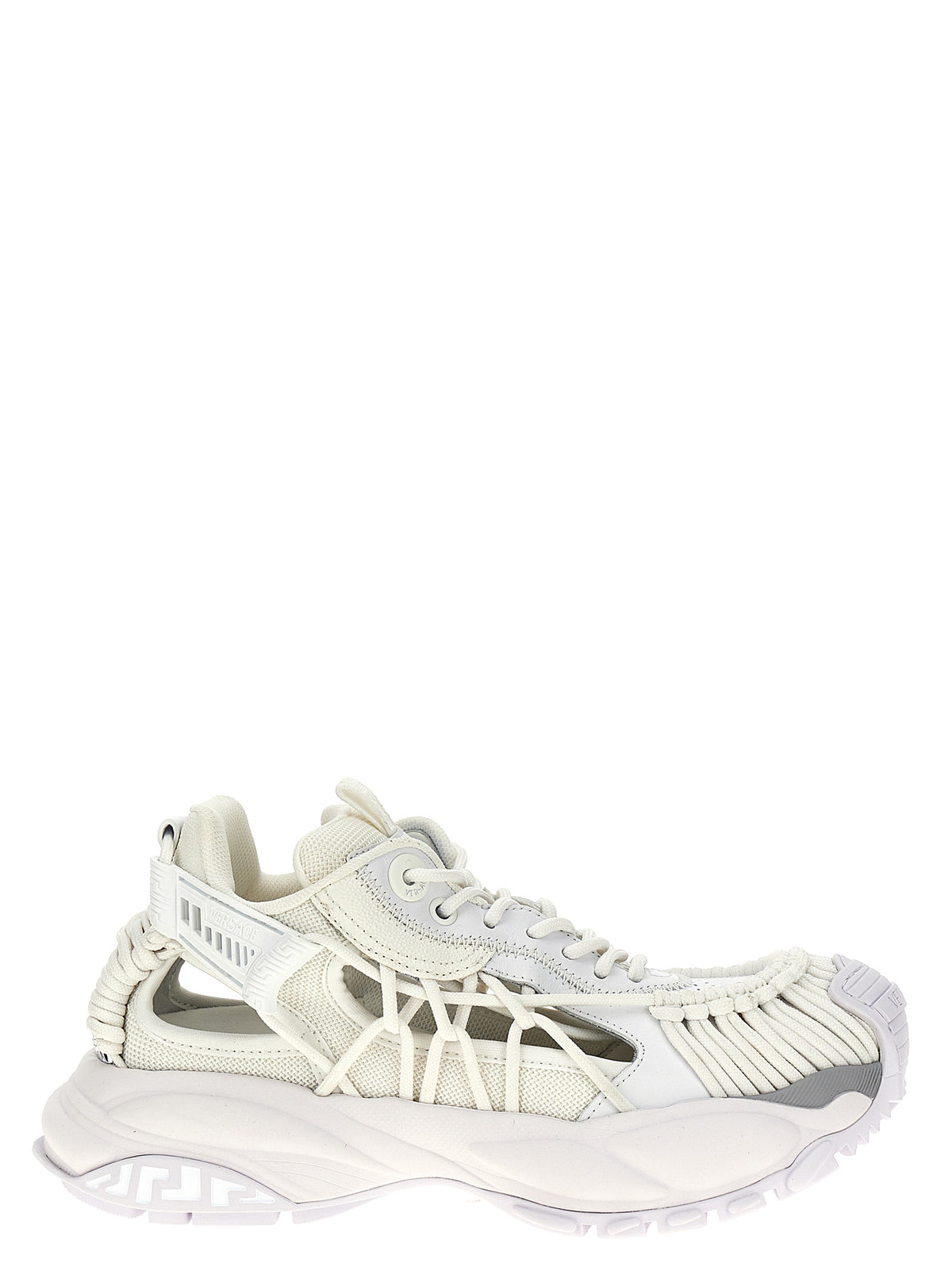 Zapatillas Deportivas Versace De Piel De Ternera Blanca