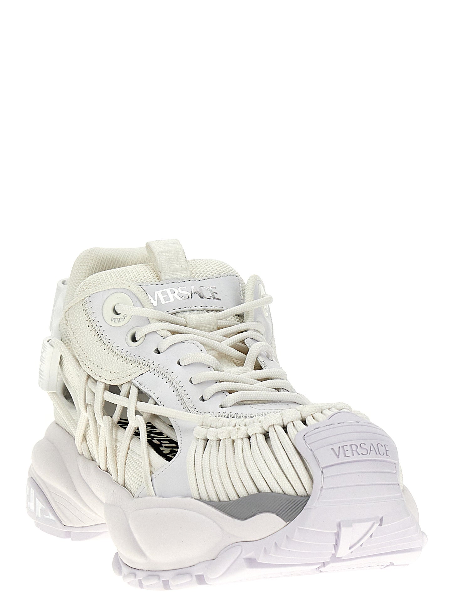 Zapatillas Deportivas Versace De Piel De Ternera Blanca