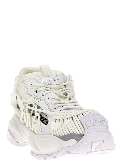 Zapatillas Deportivas Versace De Piel De Ternera Blanca