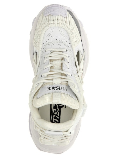 Zapatillas Deportivas Versace De Piel De Ternera Blanca