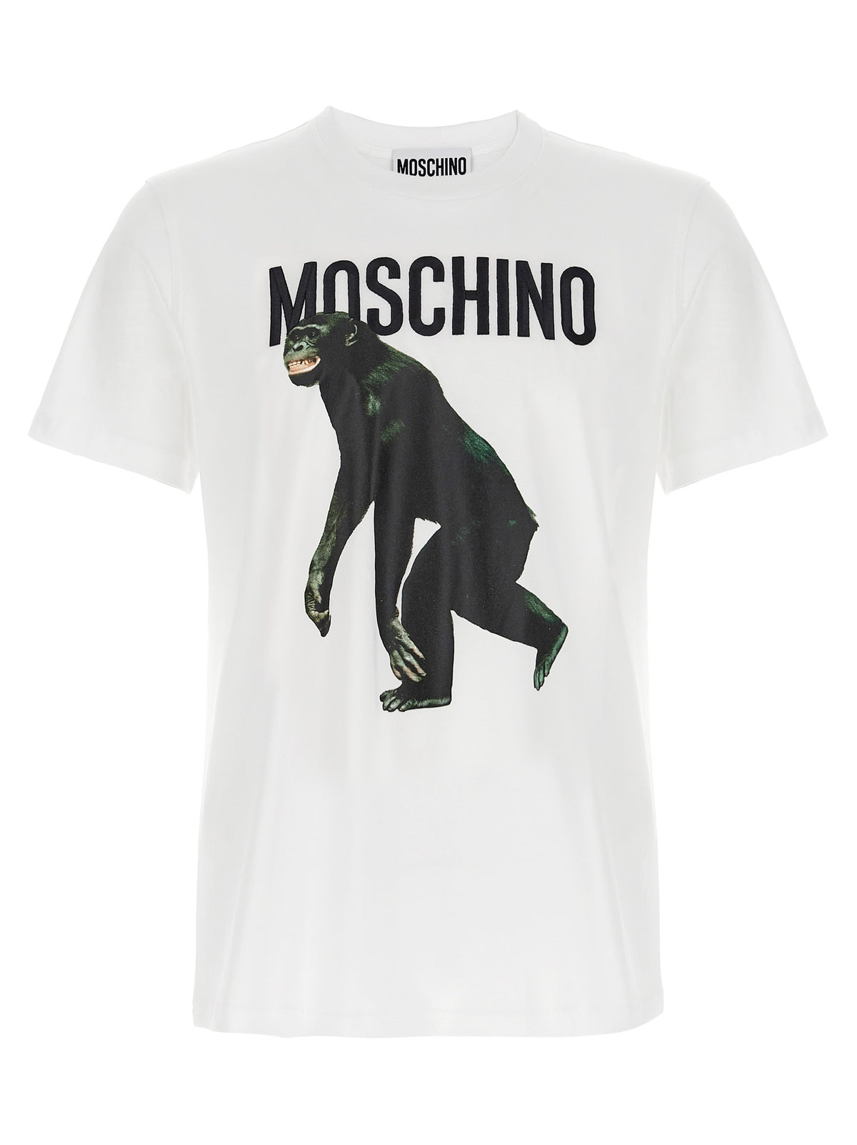 Moschino White Cotton Classic Design T-shirt