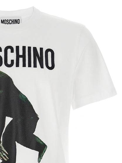 Moschino White Cotton Classic Design T-shirt