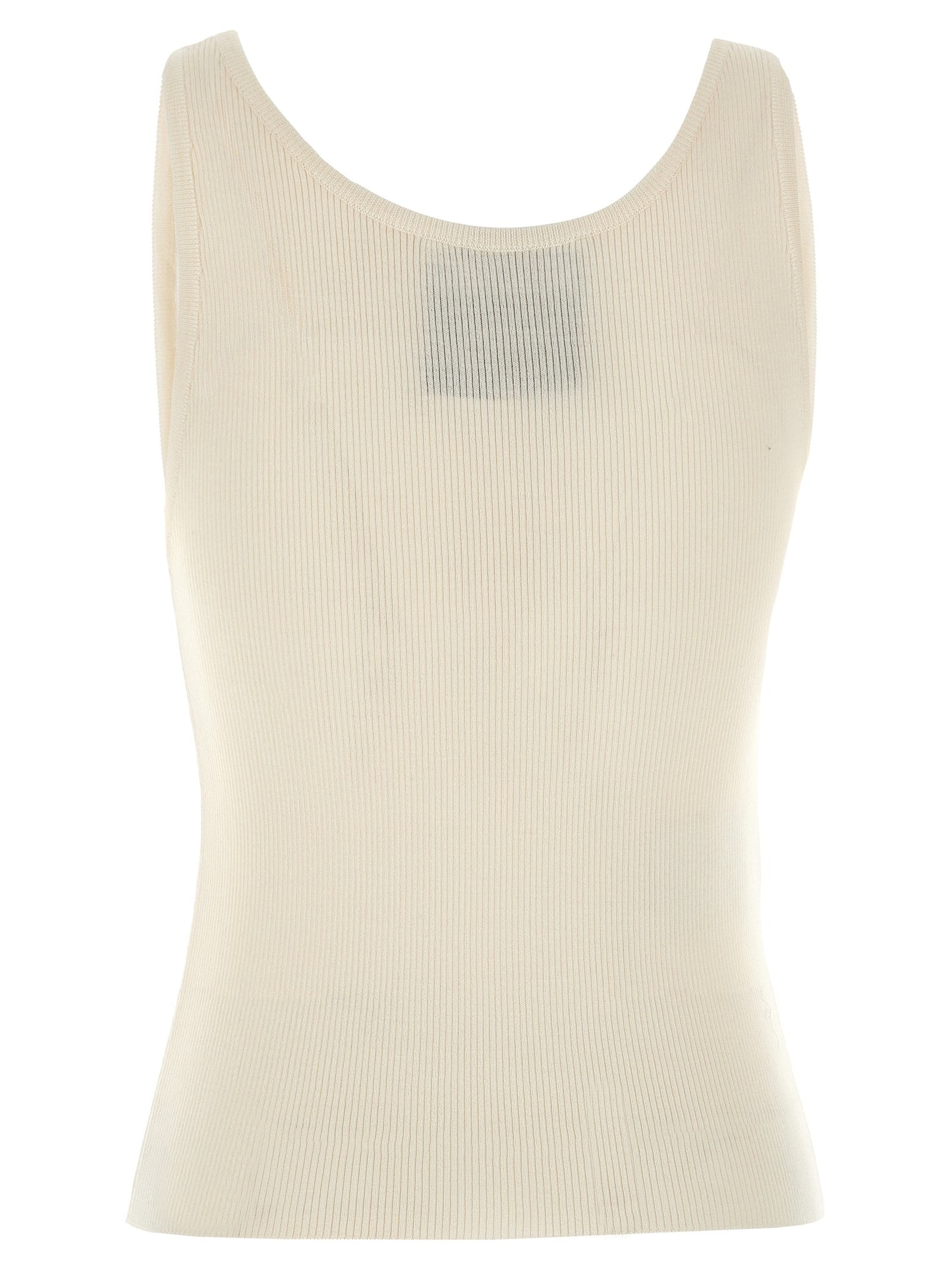 Moschino Tee-shirt sans manches en laine vierge blanc
