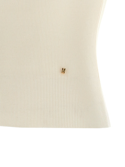 Moschino Tee-shirt sans manches en laine vierge blanc