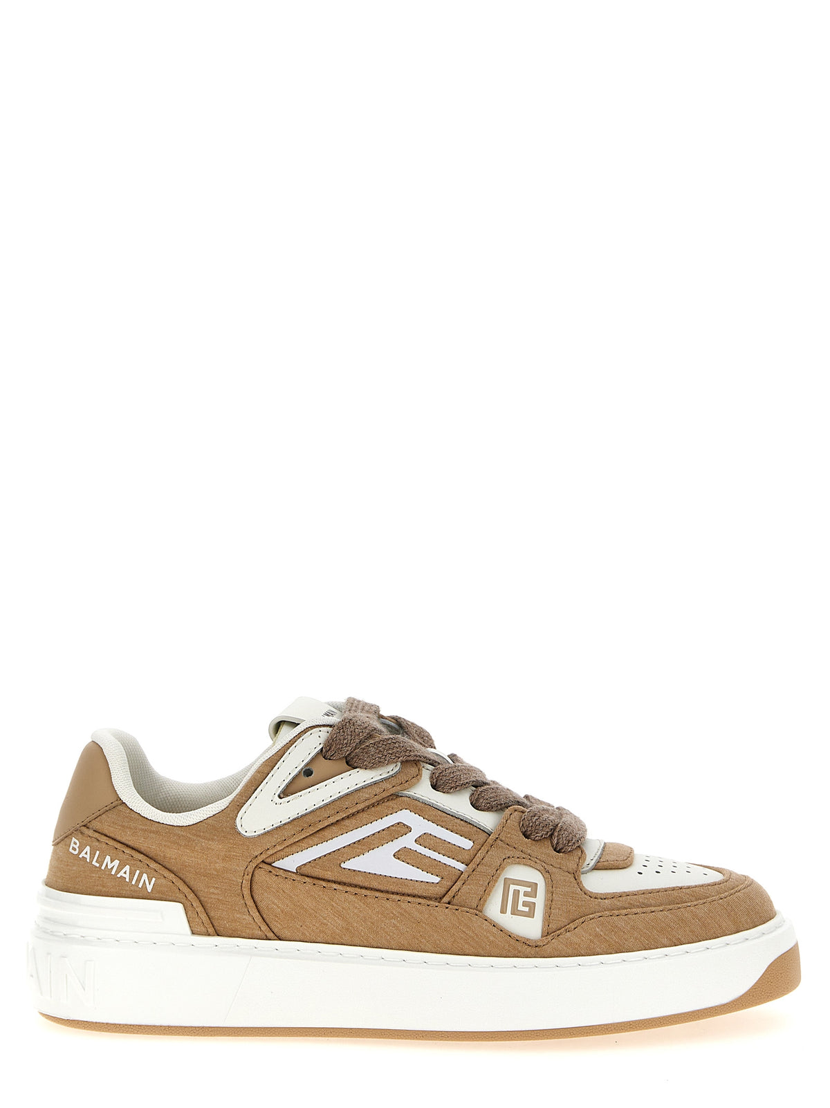 Zapatillas Balmain Caña Baja De Poliéster En Beige