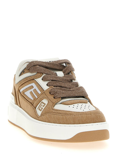 Zapatillas Balmain Caña Baja De Poliéster En Beige