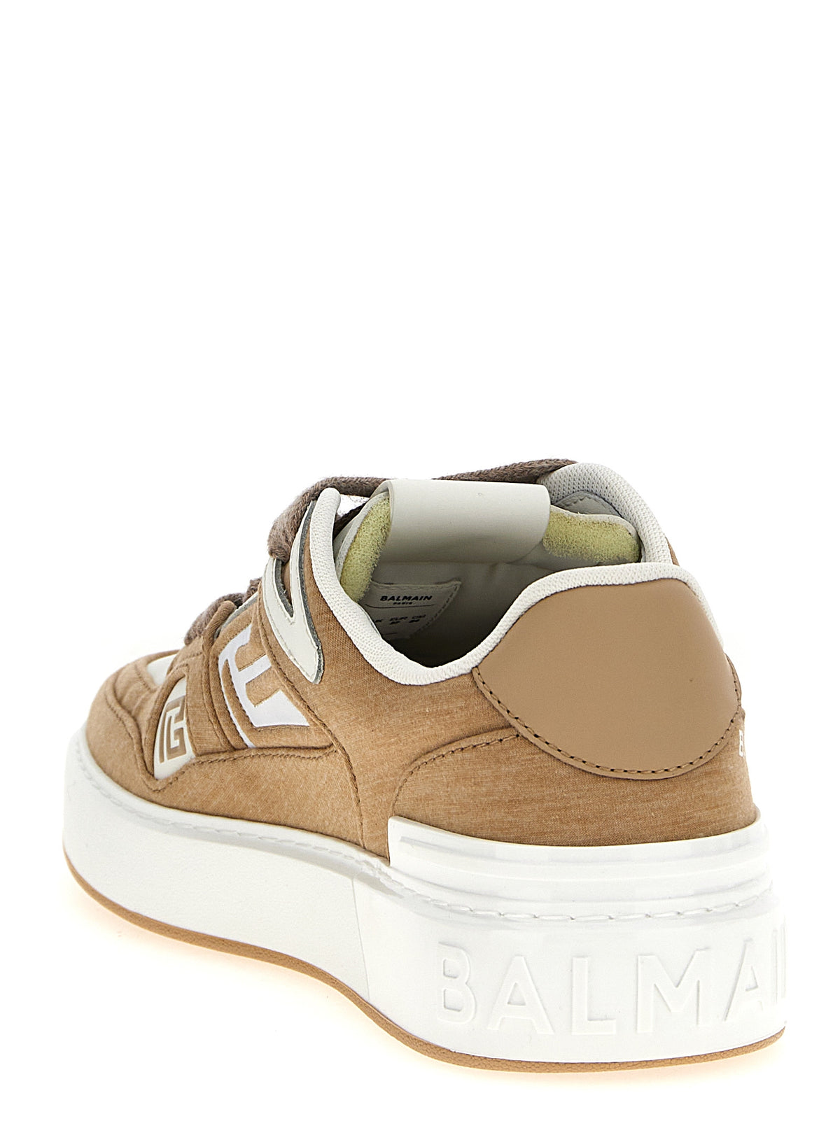 Zapatillas Balmain Caña Baja De Poliéster En Beige