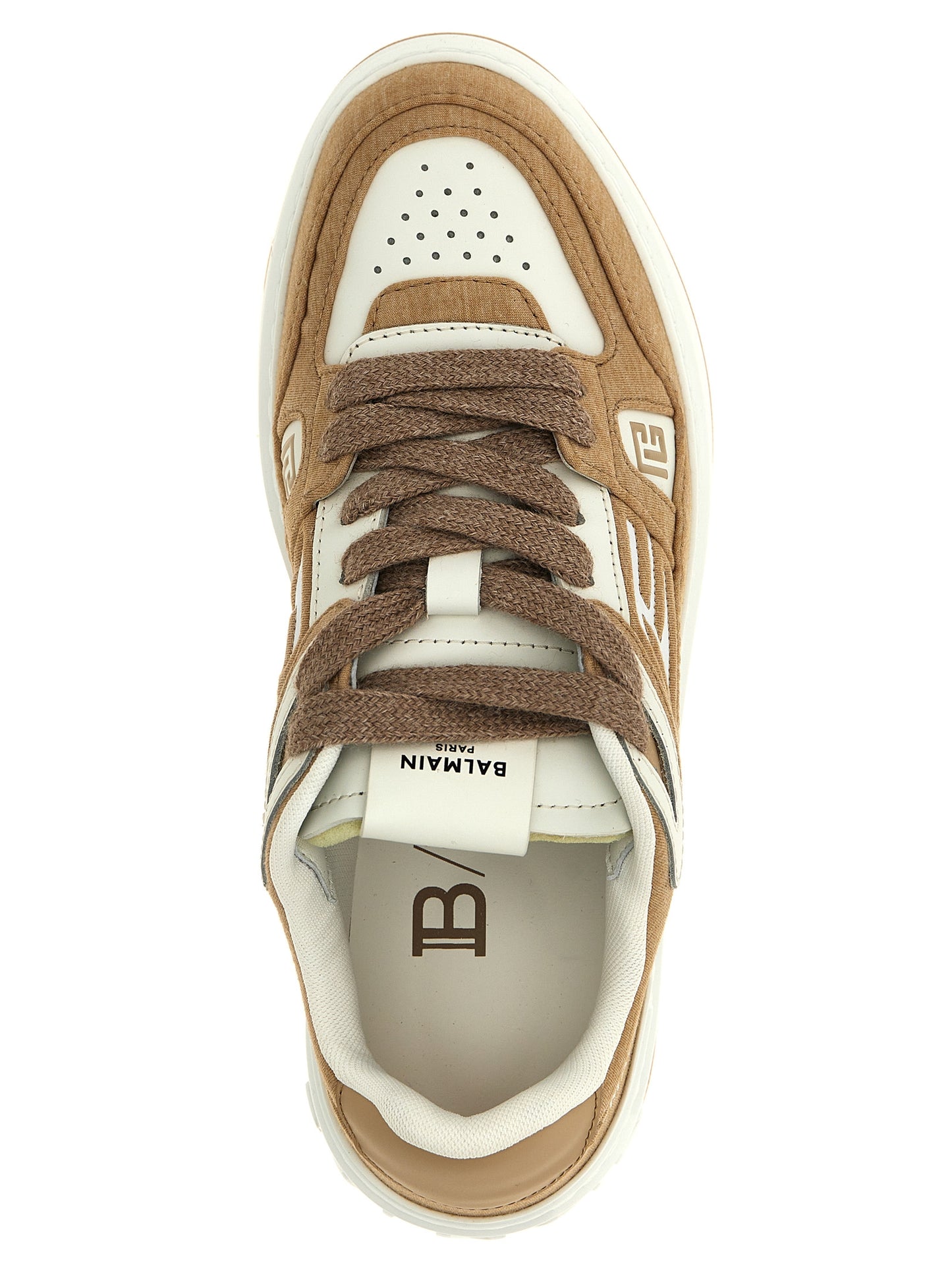 Zapatillas Balmain Caña Baja De Poliéster En Beige