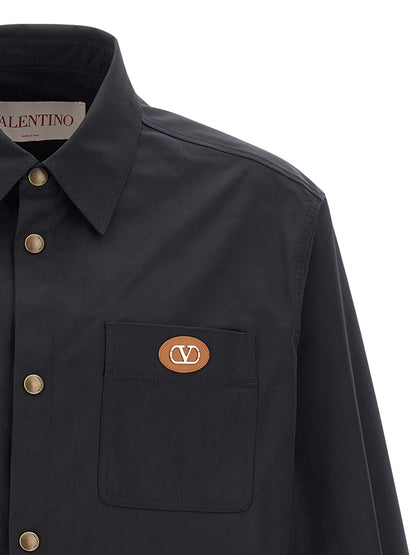 Chaqueta Larga de Poliéster Azul Valentino Garavani