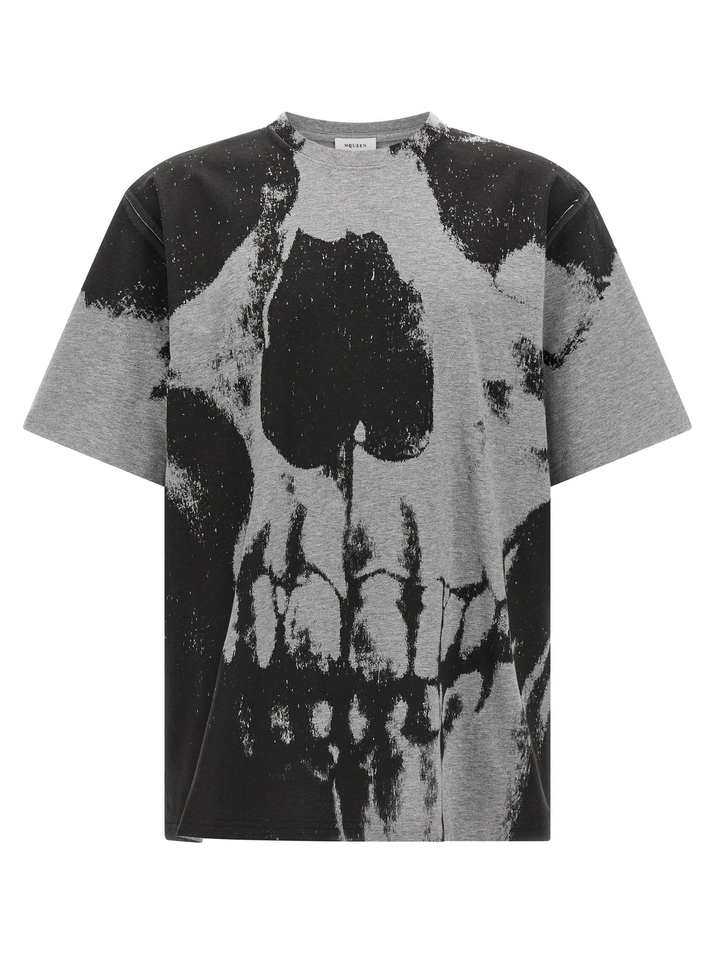 T-shirt en coton gris Alexander McQueen