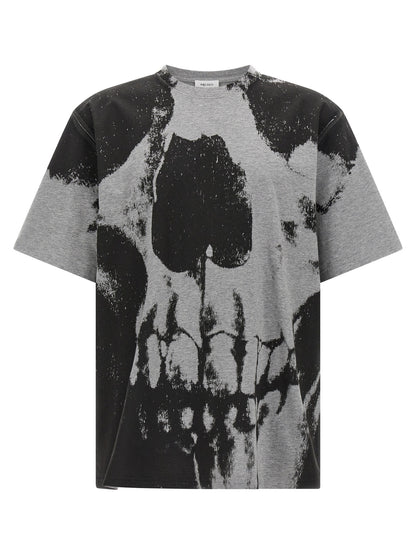 T-shirt en coton gris Alexander McQueen