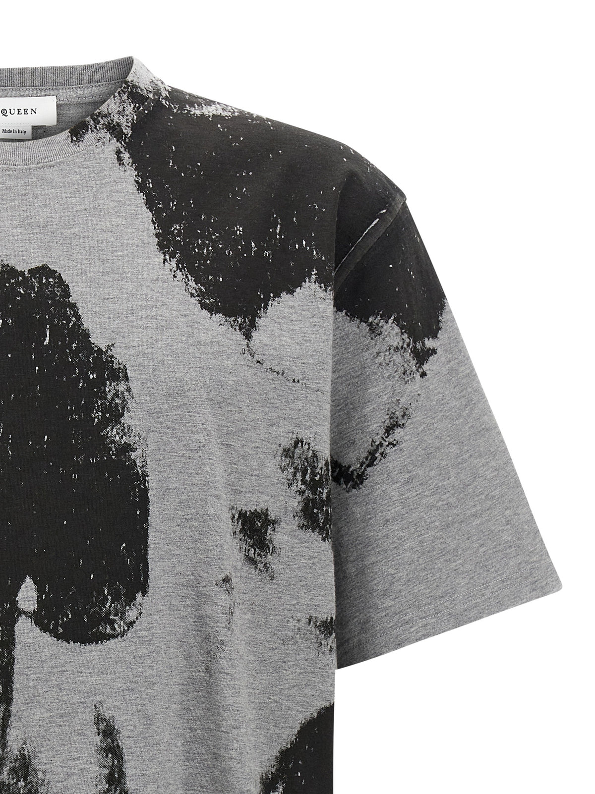 T-shirt en coton gris Alexander McQueen