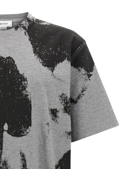 T-shirt en coton gris Alexander McQueen