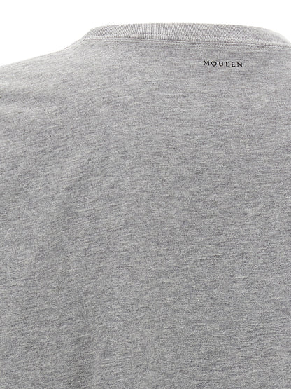 T-shirt en coton gris Alexander McQueen