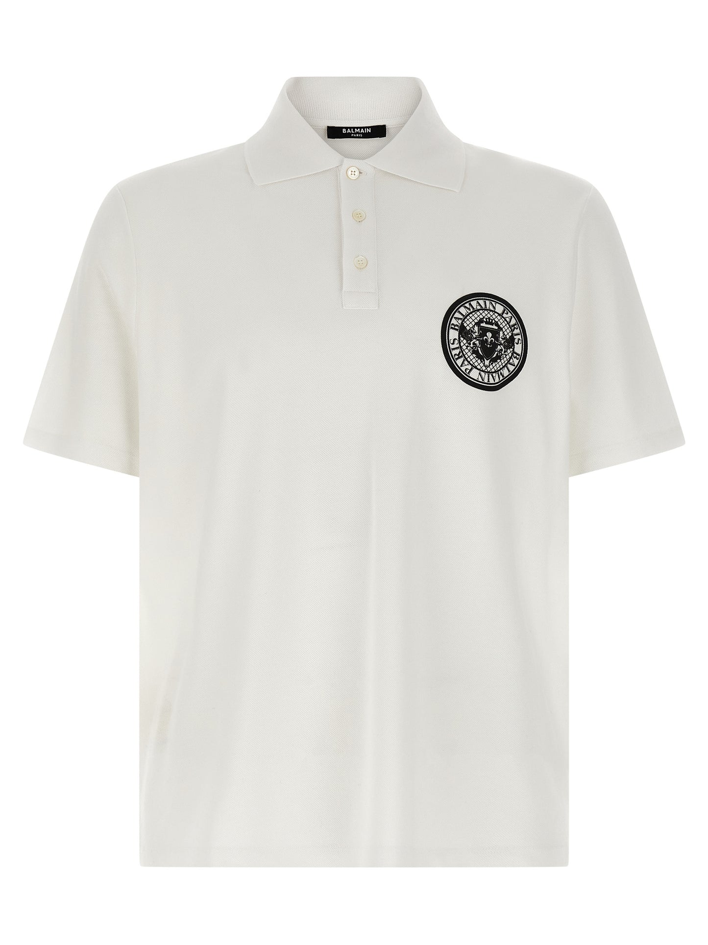 Polo de algodón bicolor Balmain
