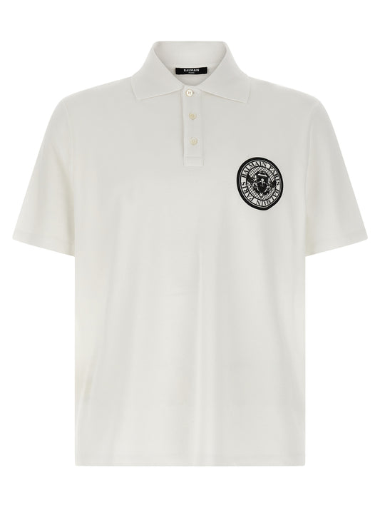 Polo de algodón bicolor Balmain
