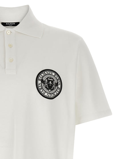 Polo de algodón bicolor Balmain