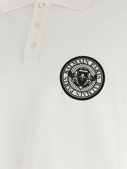 Polo de algodón bicolor Balmain