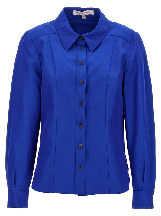 Blusa de algodón azul Carolina Herrera