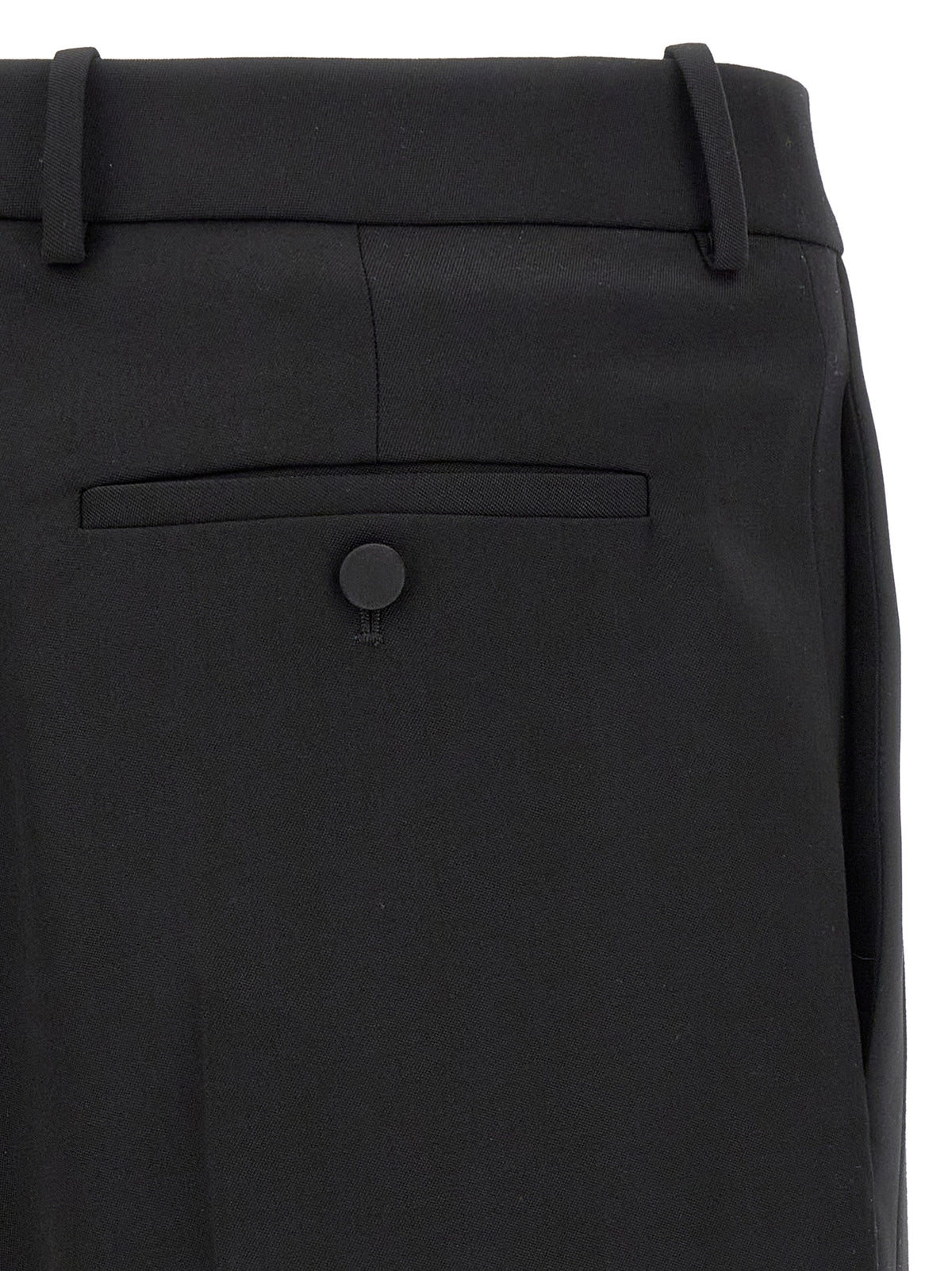 Saint Laurent Formal Black Wool Dress Pants