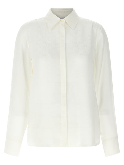 Ferragamo Camisa De Seda Blanca - Estilo Profesional