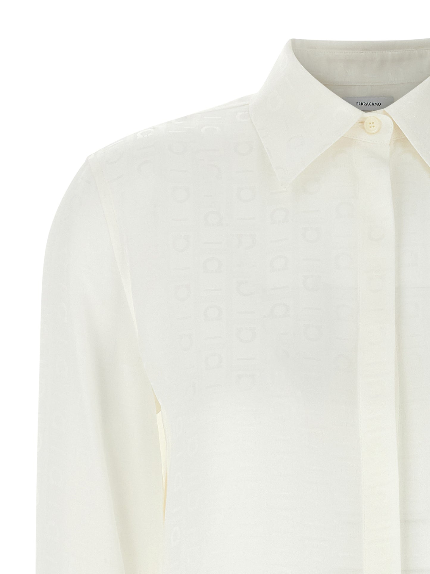 Ferragamo Camisa De Seda Blanca - Estilo Profesional