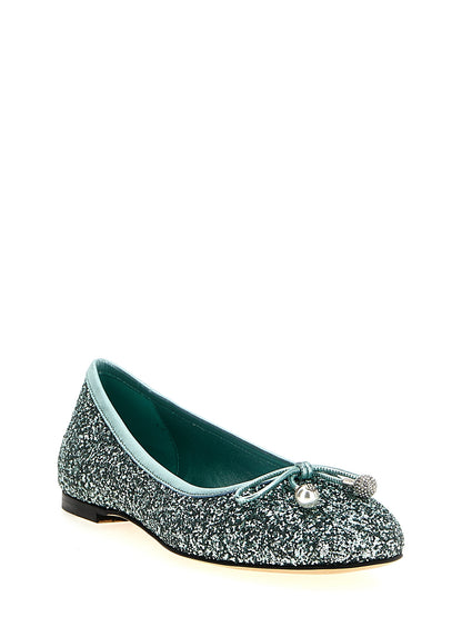 Ballerines bicolores en tissu Elme Jimmy Choo