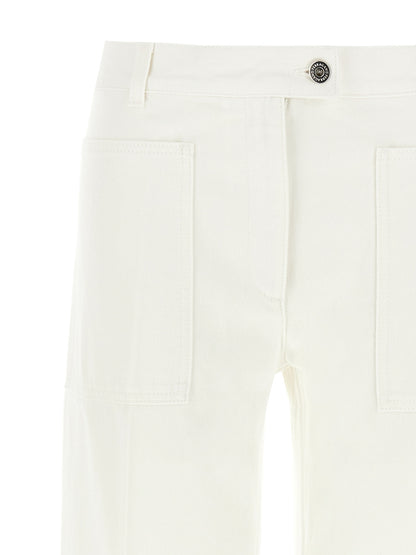 Ferragamo White Straight Leg Cotton Jeans
