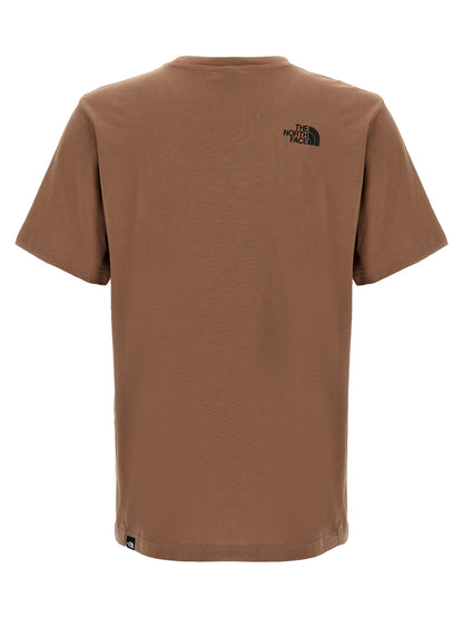 Camiseta de algodón marrón The North Face