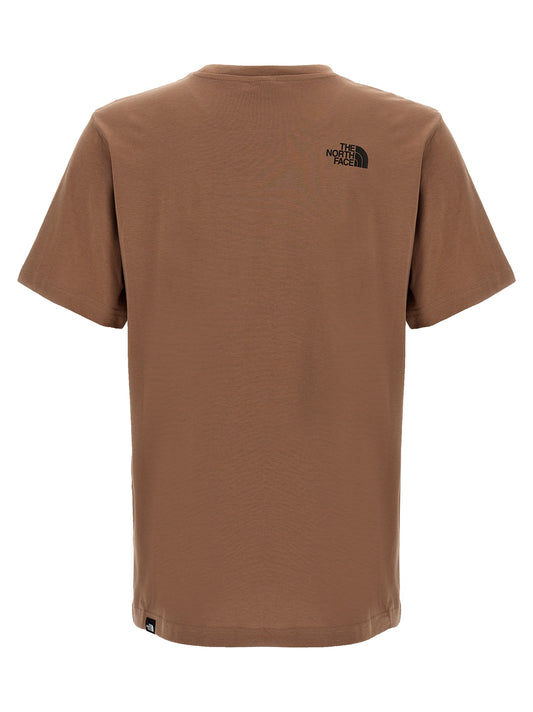 Camiseta de algodón marrón The North Face