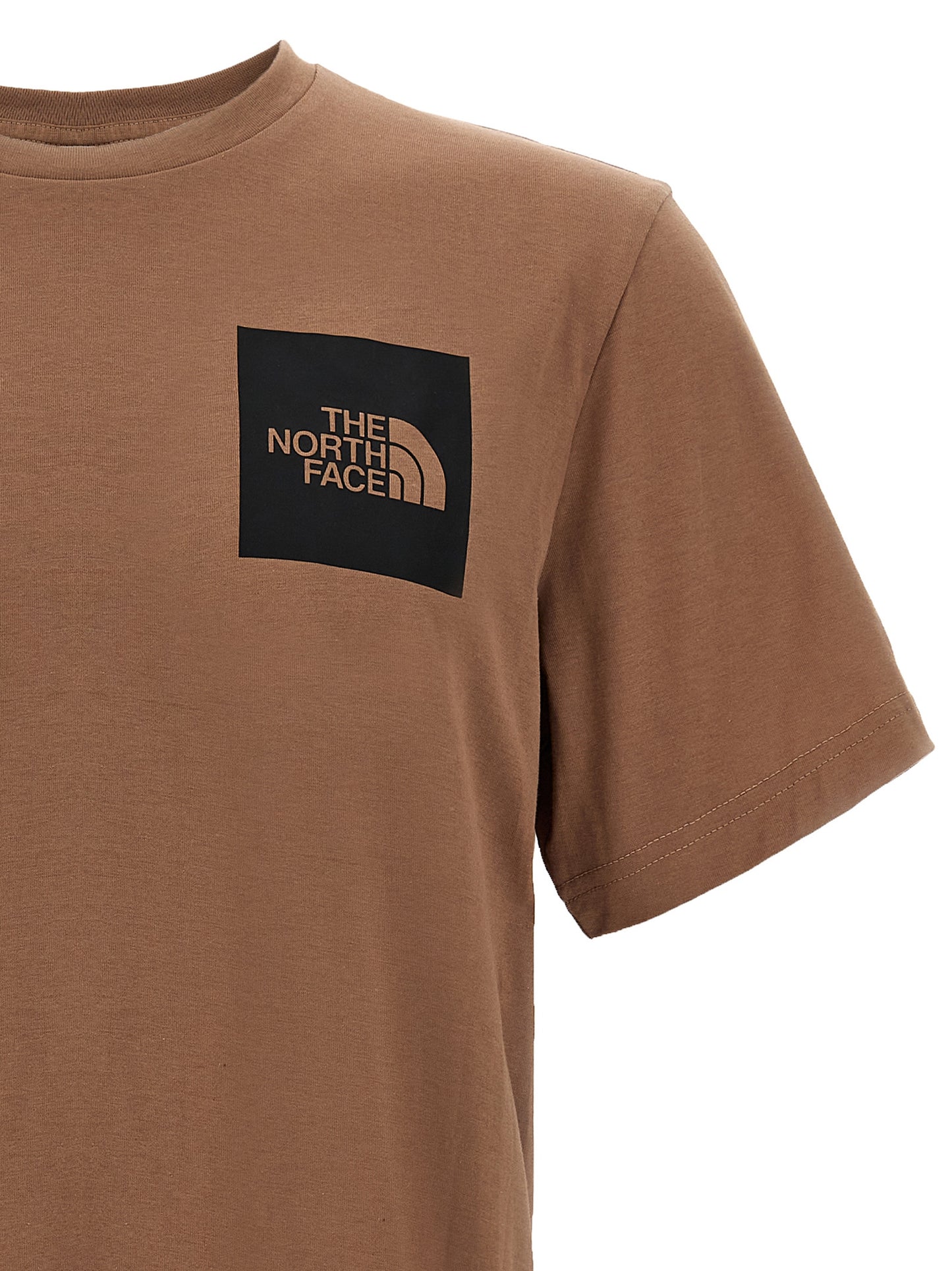 Camiseta de algodón marrón The North Face