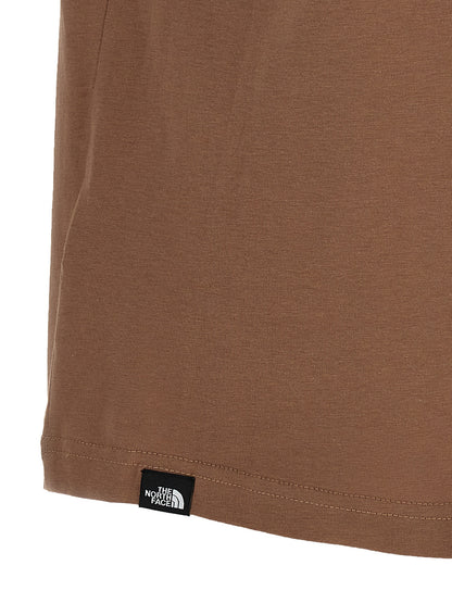 Camiseta de algodón marrón The North Face