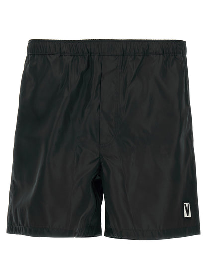 Valentino Garavani Short de bain en polyamide noir - Séchage rapide