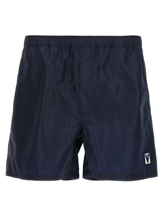Pantalones cortos de baño Valentino Garavani de poliamida azul