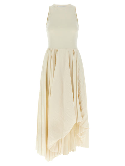 Robe Longue Blanche En Coton Alexander McQueen