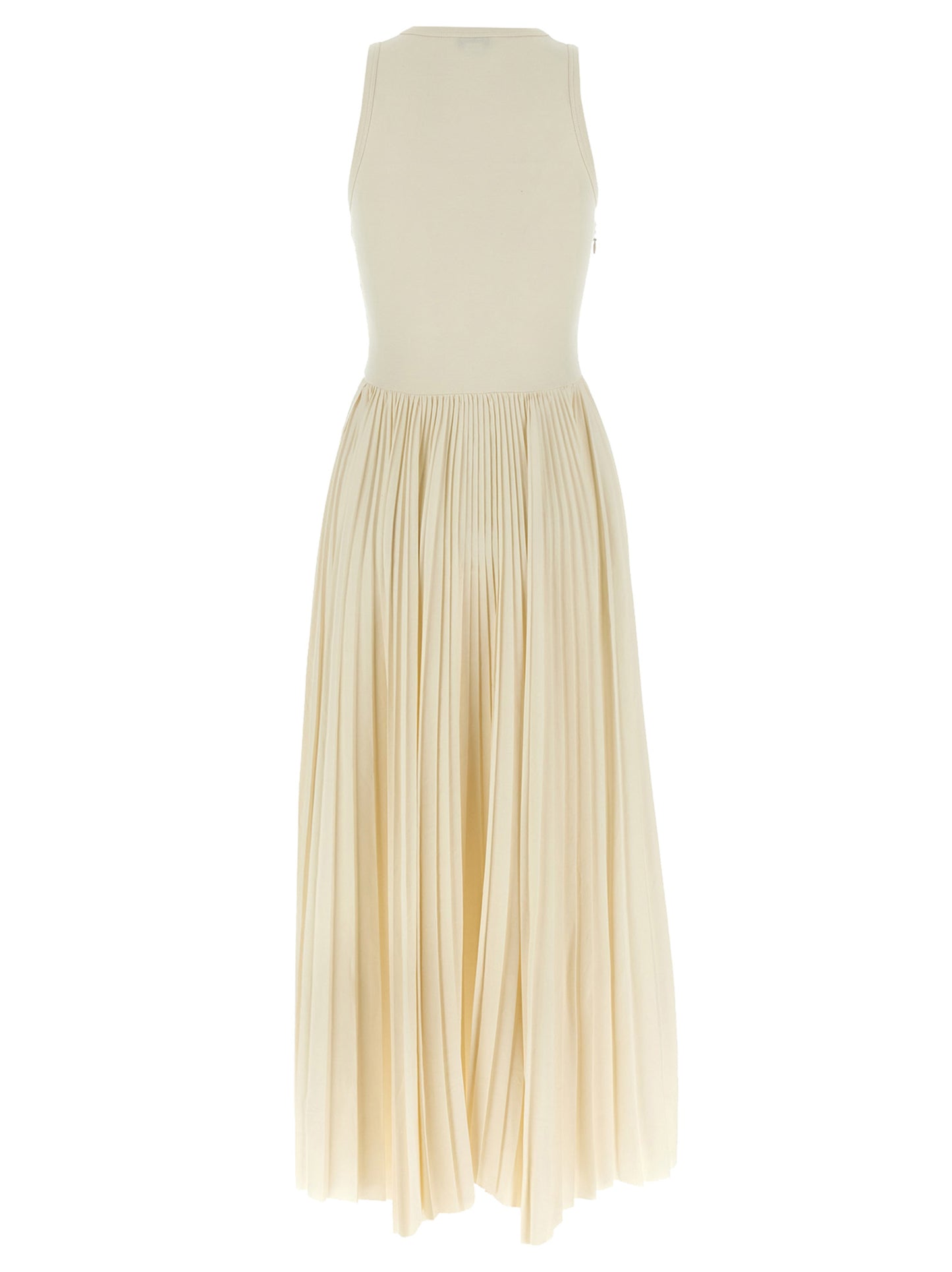 Robe Longue Blanche En Coton Alexander McQueen