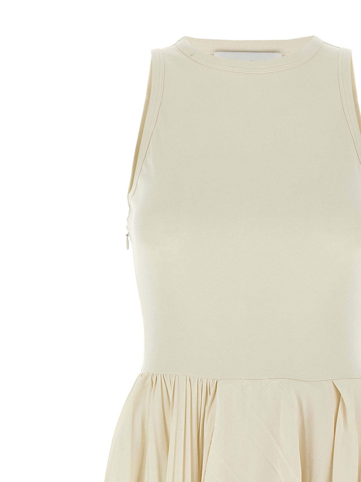 Robe Longue Blanche En Coton Alexander McQueen