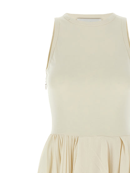 Robe Longue Blanche En Coton Alexander McQueen