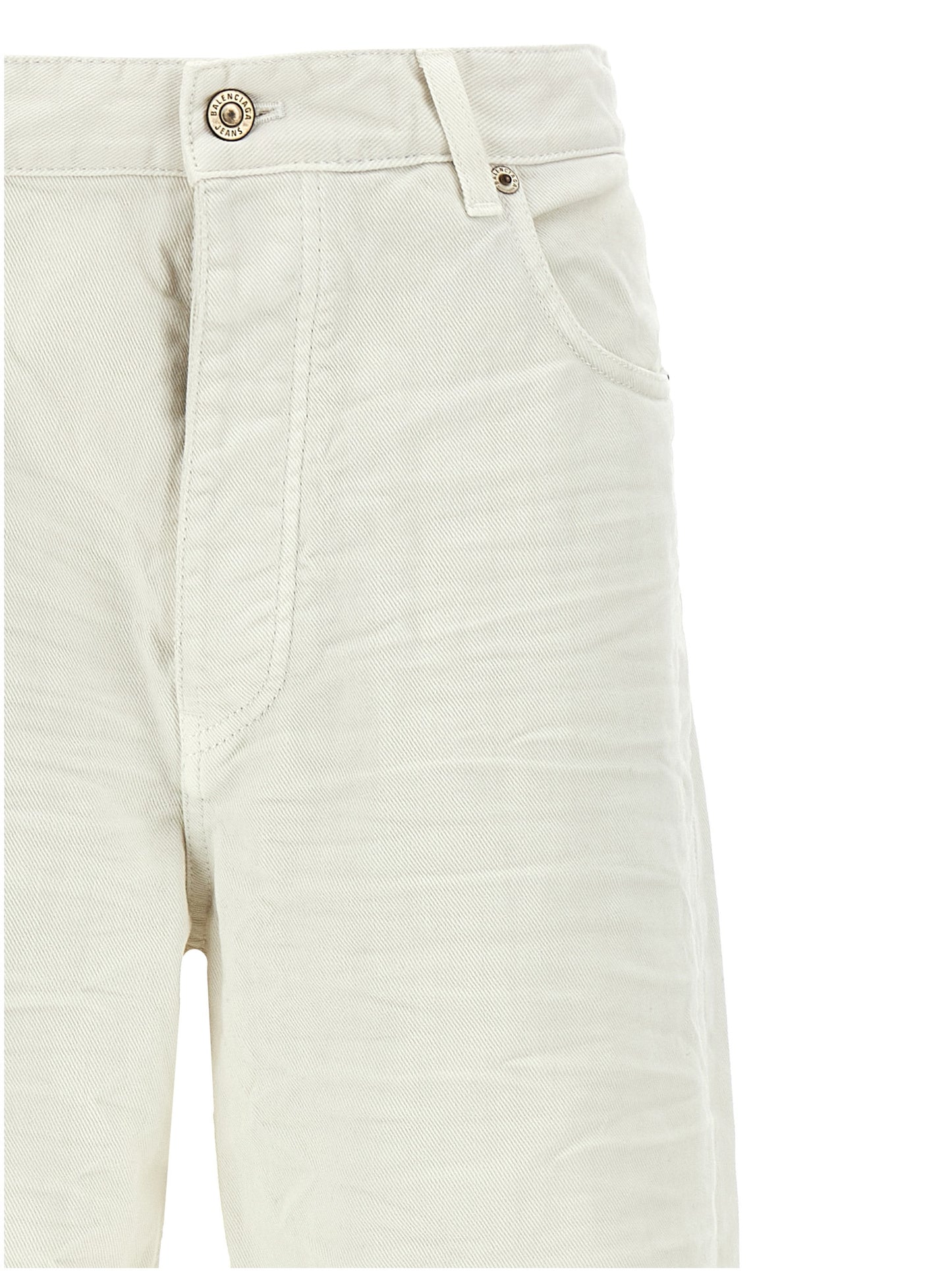 Pantalon en jean Balenciaga classique en coton blanc