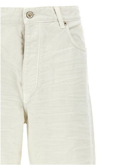 Pantalon en jean Balenciaga classique en coton blanc