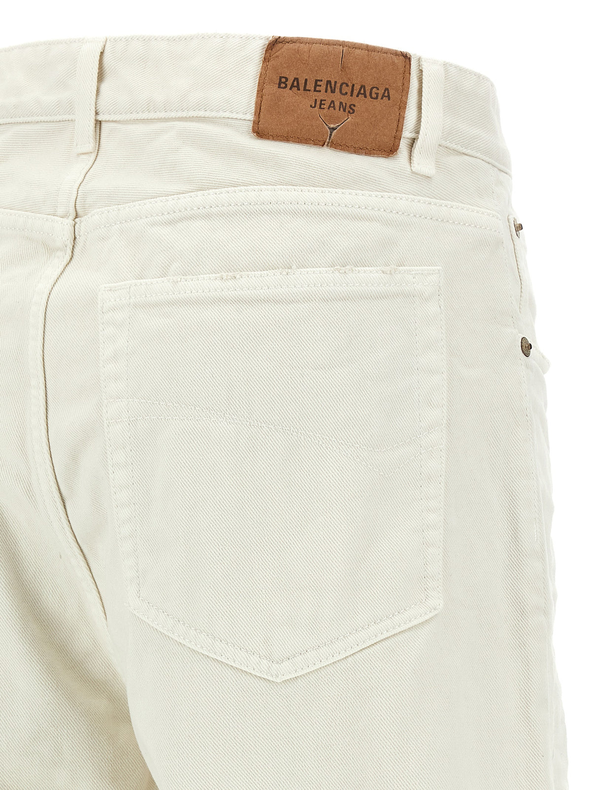 Pantalon en jean Balenciaga classique en coton blanc