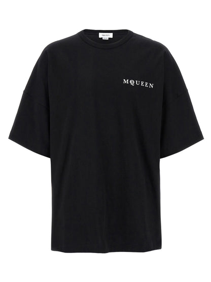 T-shirt bicolore en coton Alexander McQueen