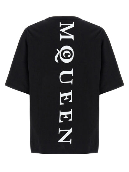 T-shirt bicolore en coton Alexander McQueen