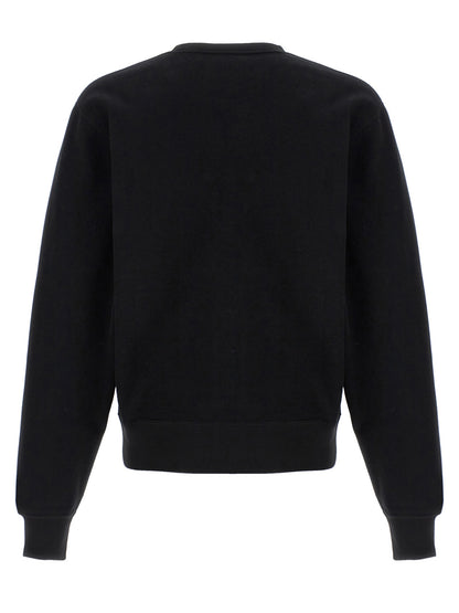 Sweat Saint Laurent Noir En Coton À Col Rond