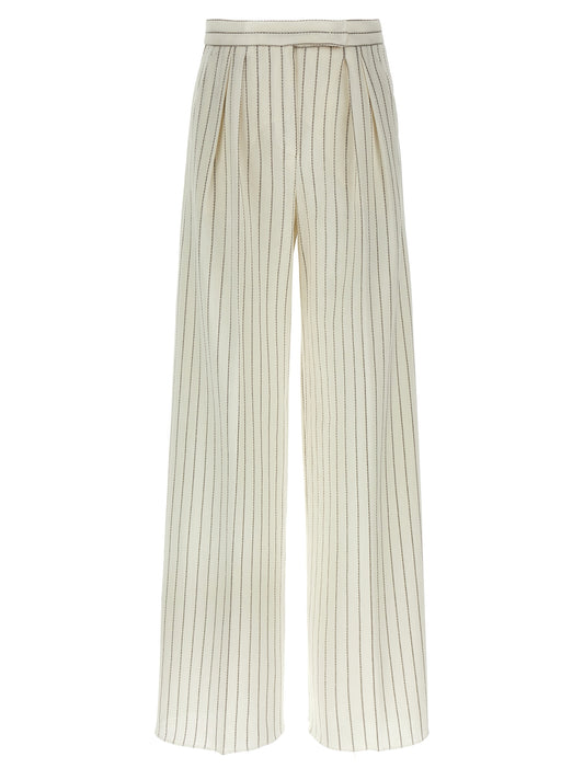 Pantalones casuales Max Mara de algodón blanco