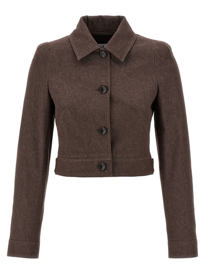 Blazer de algodón marrón Max Mara