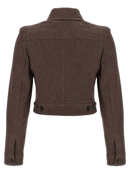 Blazer de algodón marrón Max Mara